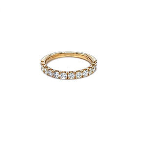 14K Yellow Gold Band with 12 Diamonds